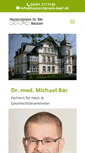 Mobile Screenshot of hautarztpraxis-baer.de